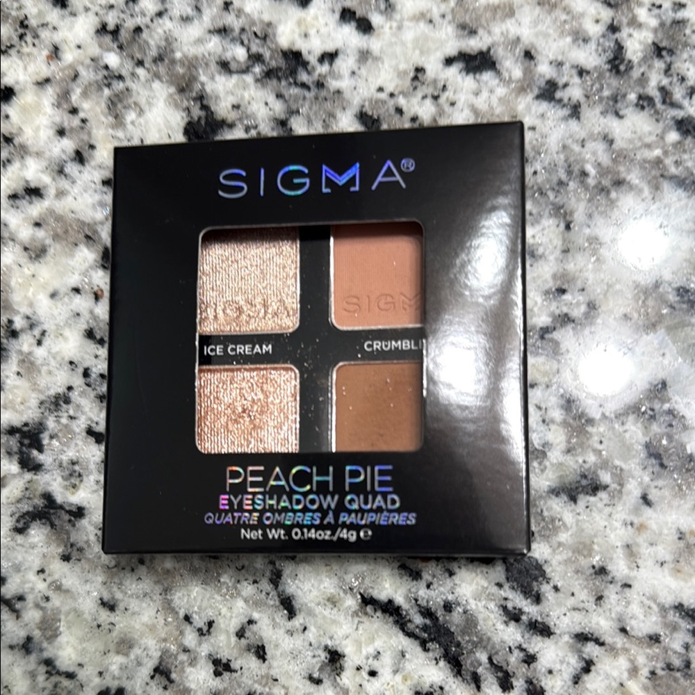 USED ONCE - Sigma Peach Pie Quad eyeshadow